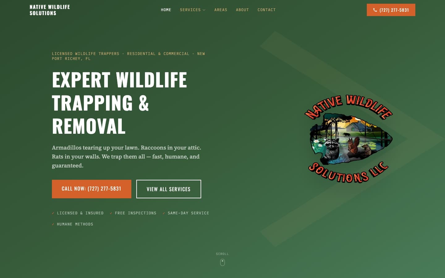 Native Wildlife Solutions homepage