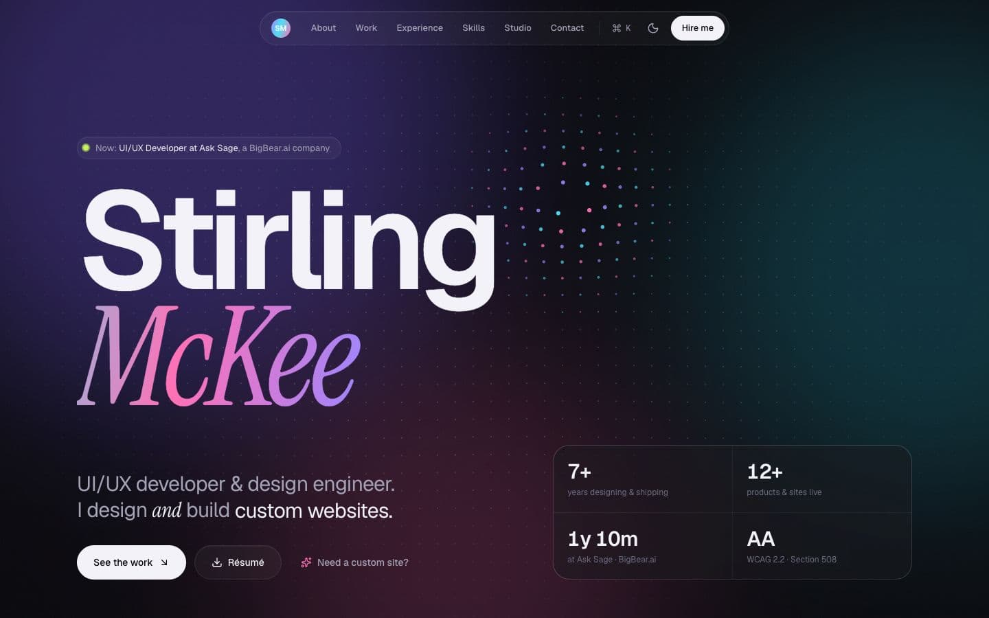 stirlingsmith.com homepage